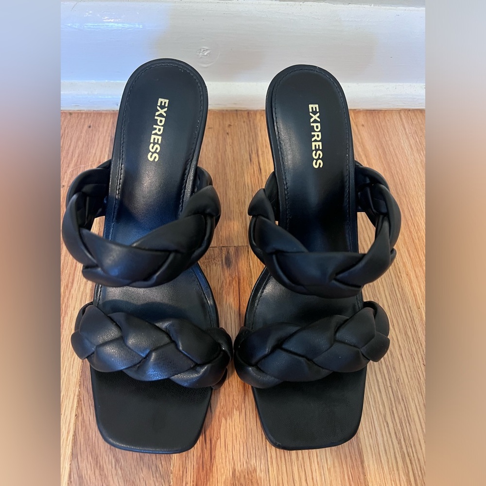 Express Braided Strap Heels Size 7